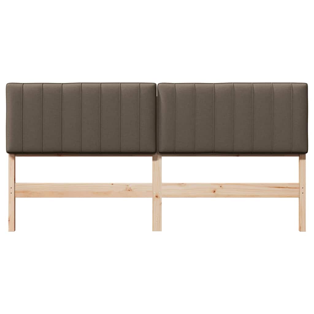 Tapecirani uzglavlje Smeđa i taupe 180 cm Čvrsto borovo drvo