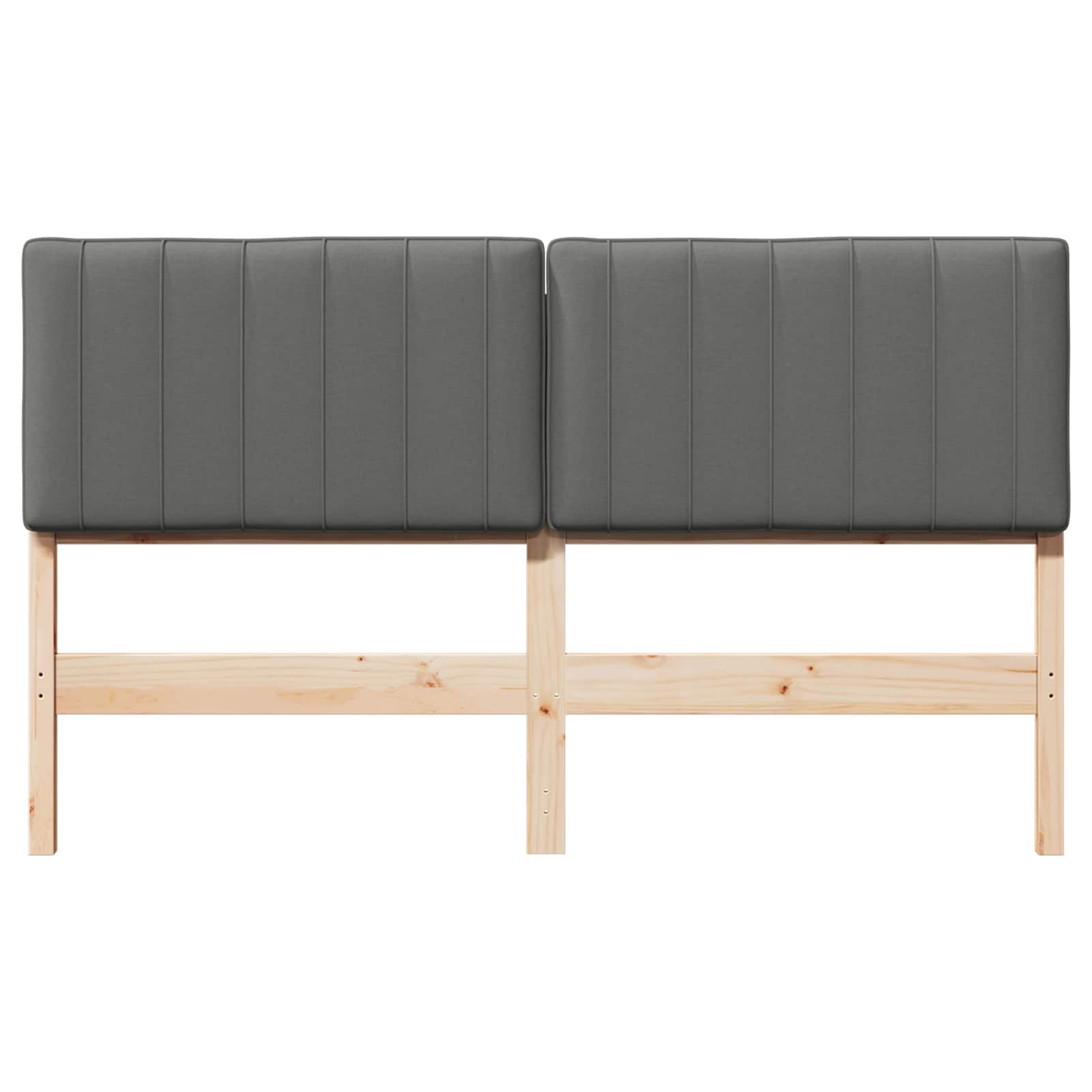 Tapecirani uzglavlje s uzglavljem Smeđa i svijetlosiva 160 cm