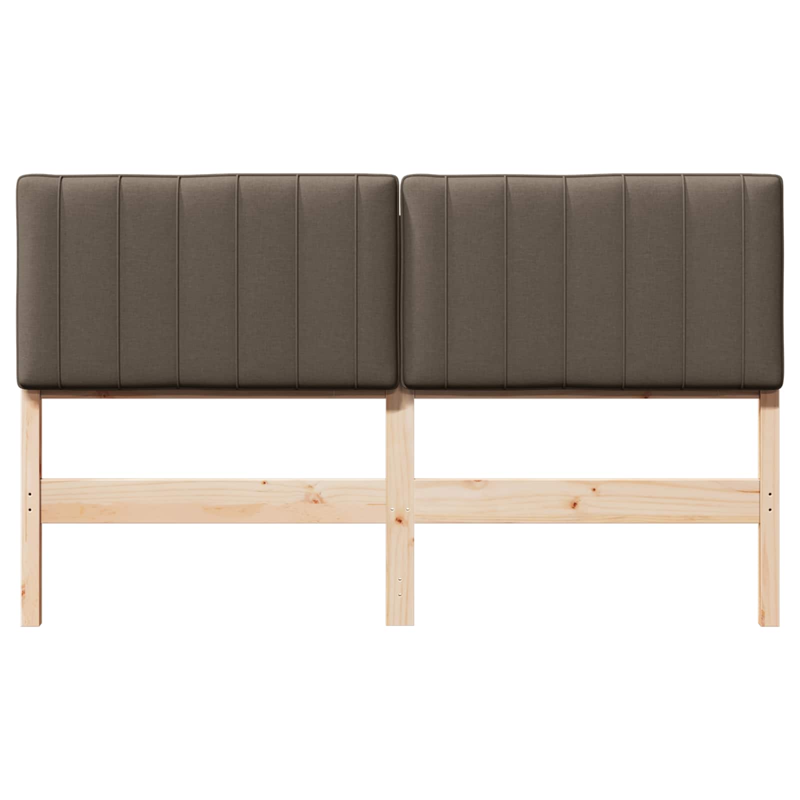 Tapecirani uzglavlje Smeđa i taupe 150 cm Čvrsto borovo drvo