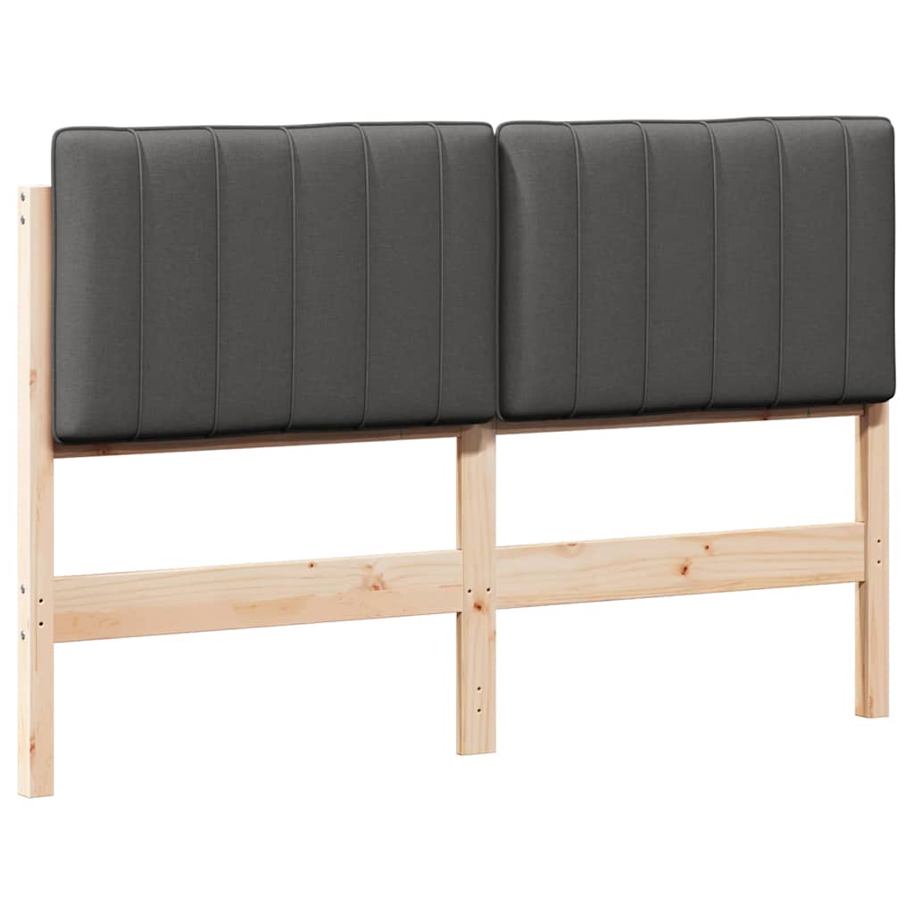 Tapecirani uzglavlje s uzglavljem Smeđa i tamno siva 140 cm