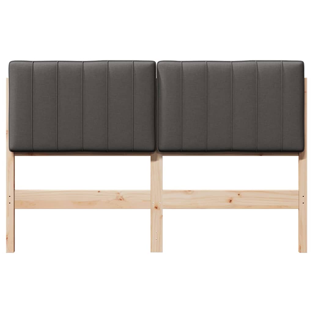Tapecirani uzglavlje s uzglavljem Smeđa i tamno siva 140 cm