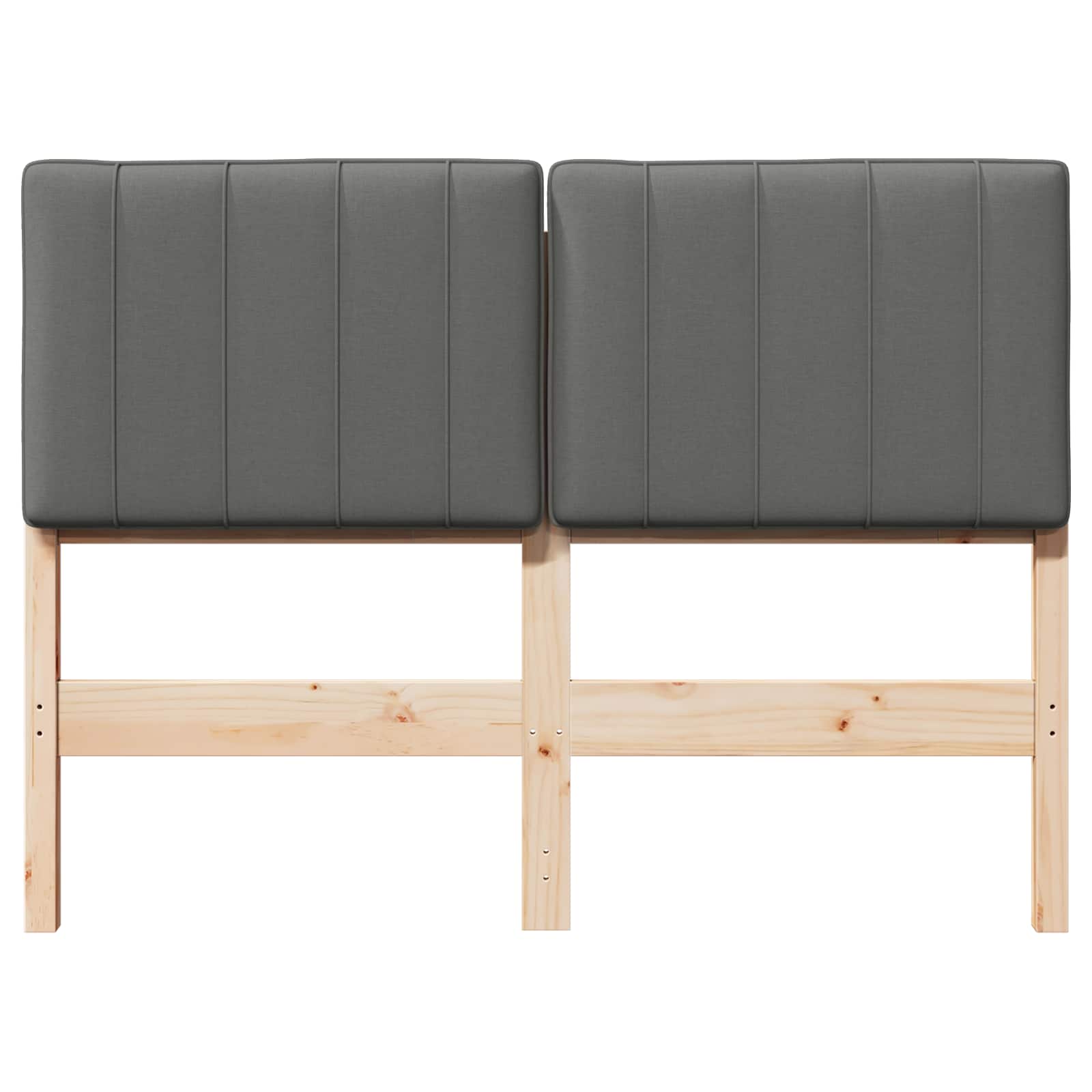 Tapecirani uzglavlje s uzglavljem Smeđa i svijetlosiva 120 cm