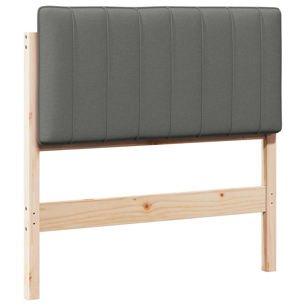 Tapecirani uzglavlje s uzglavljem Smeđa i svijetlosiva 90 cm