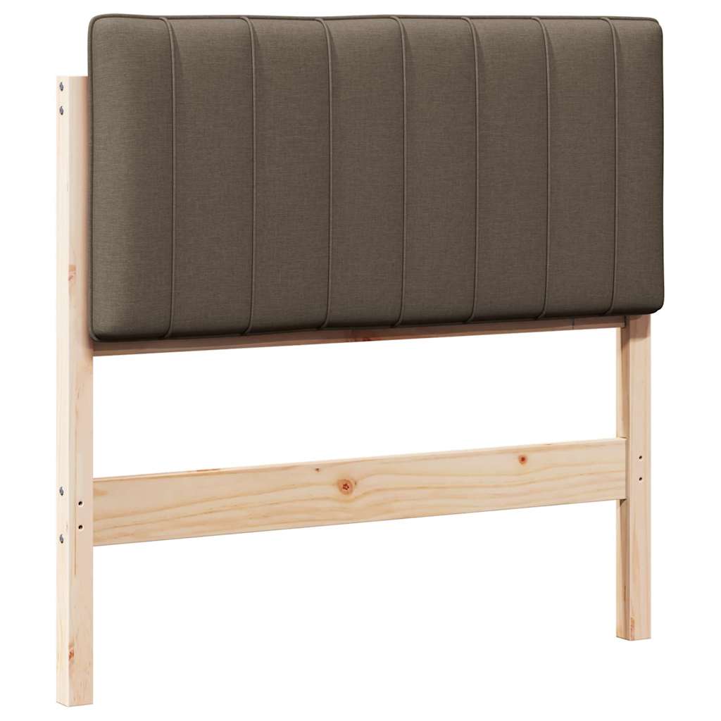 Tapecirani uzglavlje Smeđa i taupe 90 cm Čvrsto borovo drvo