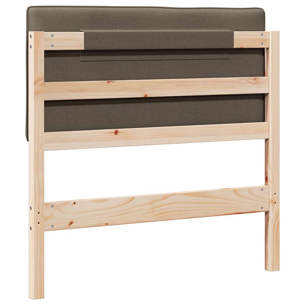 Tapecirani uzglavlje Smeđa i taupe 90 cm Čvrsto borovo drvo