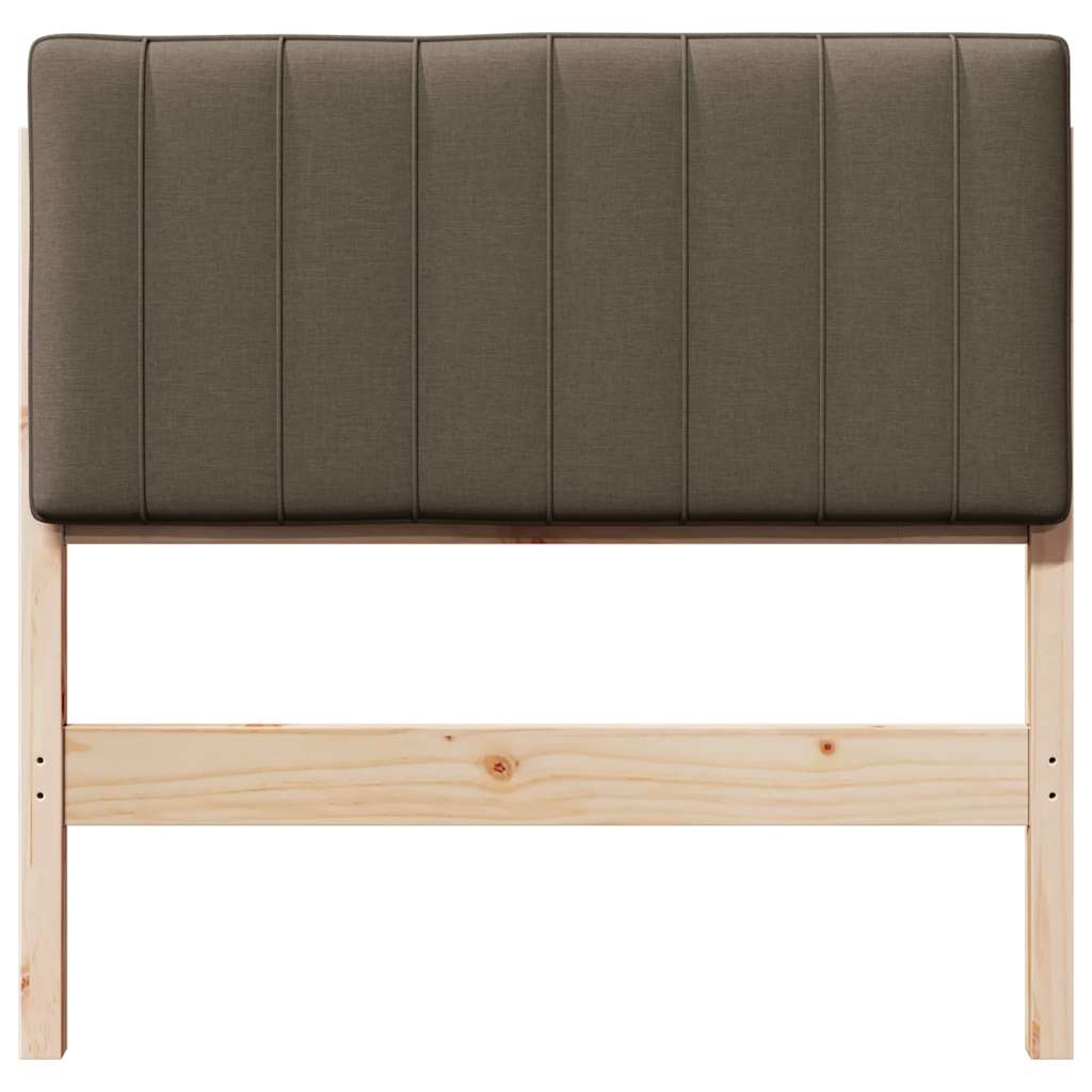 Tapecirani uzglavlje Smeđa i taupe 90 cm Čvrsto borovo drvo