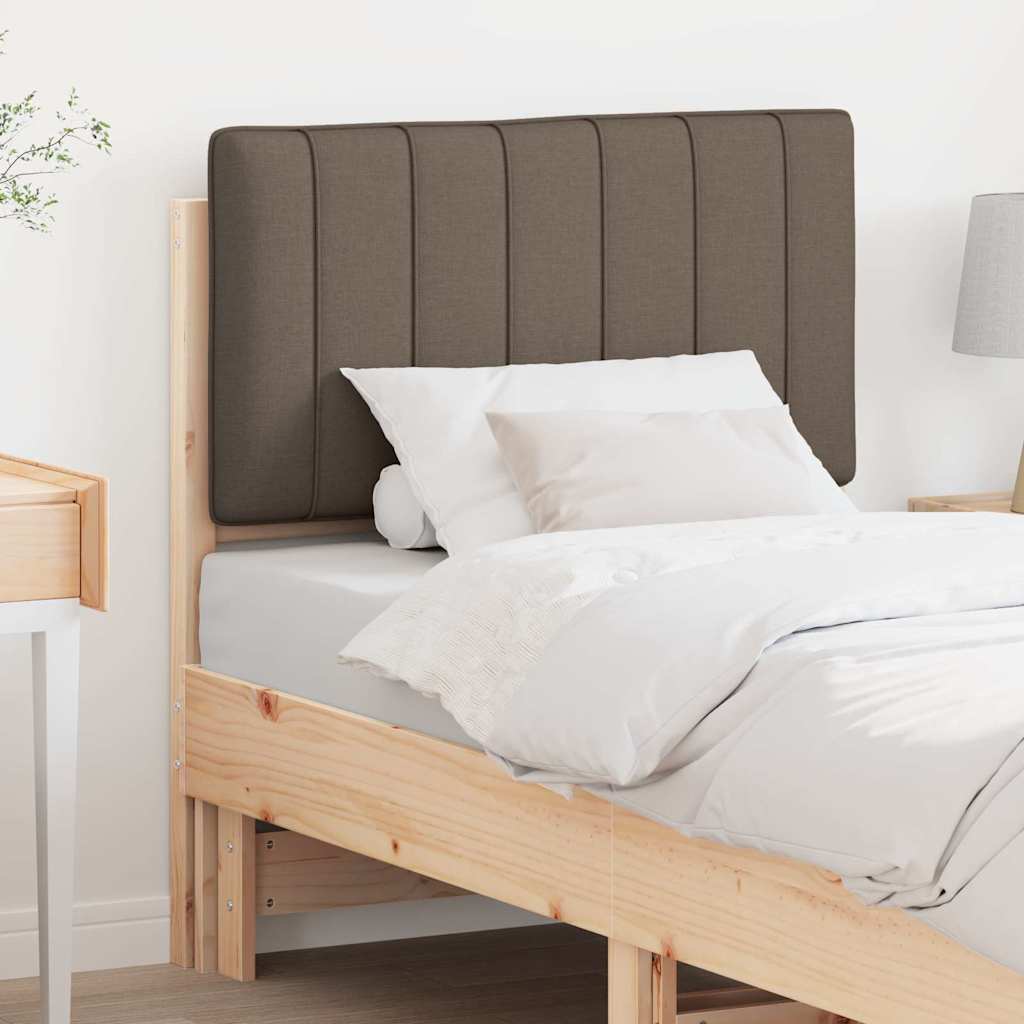 Tapecirani uzglavlje Smeđa i taupe 80 cm Čvrsto borovo drvo