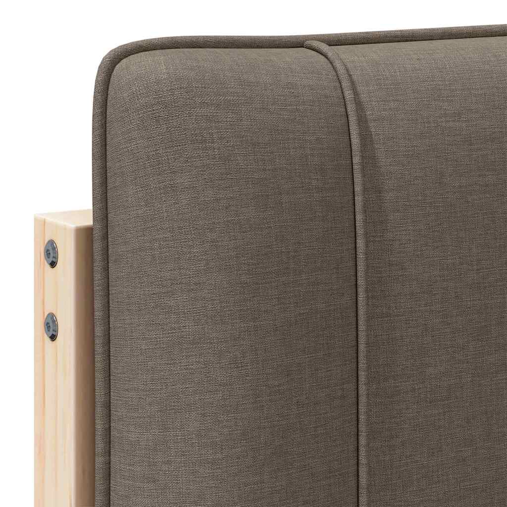 Tapecirani uzglavlje Smeđa i taupe 75 cm Čvrsto borovo drvo