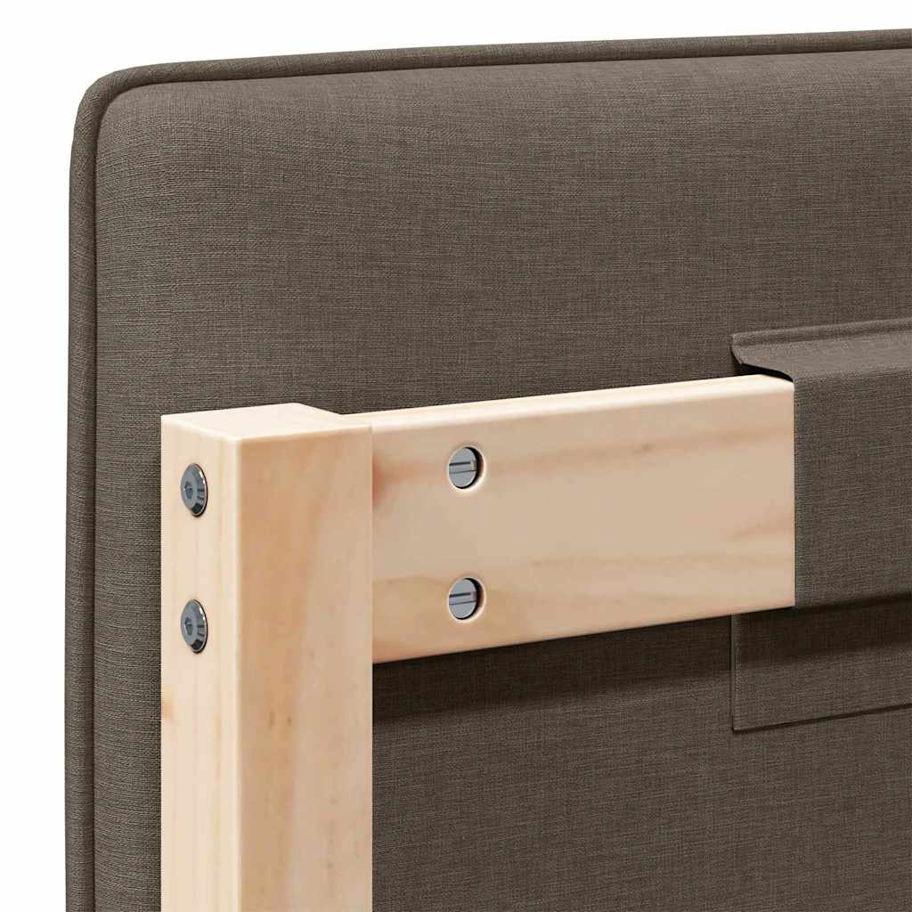 Tapecirani uzglavlje Smeđa i taupe 75 cm Čvrsto borovo drvo