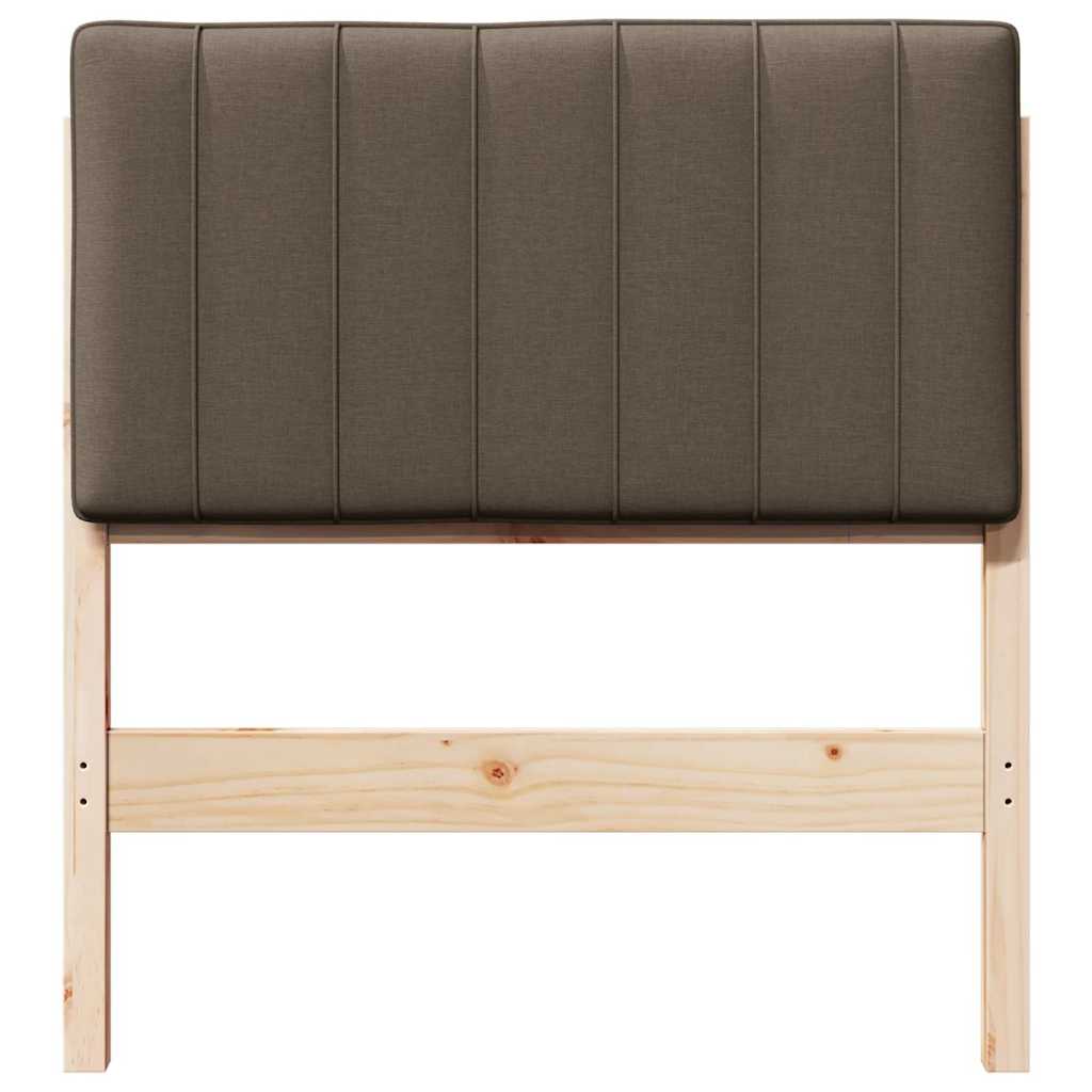 Tapecirani uzglavlje Smeđa i taupe 75 cm Čvrsto borovo drvo
