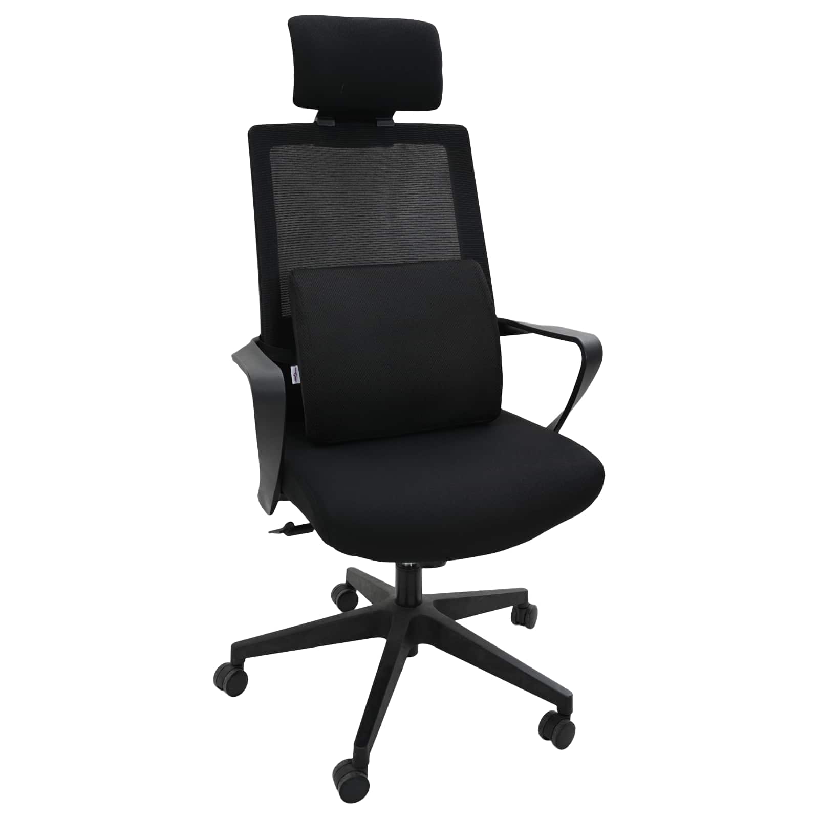 Jastuk za leđa Crna Pjena za pamćenje 35,5 x 30 x 12 cm