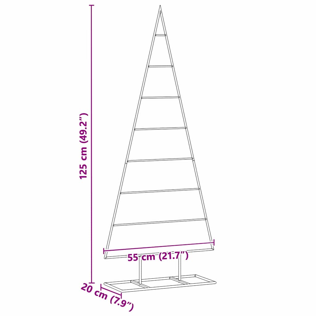 Metalna božićna jelka Zlatno 125 cm Čelik s praškastim premazom