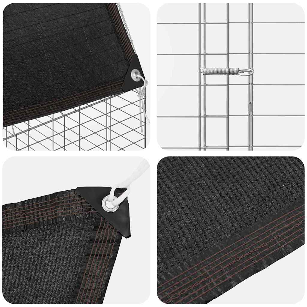 Kavez za piliće 2 pcs Srebrno 600 x 100 x 210 cm Cinkani čelik