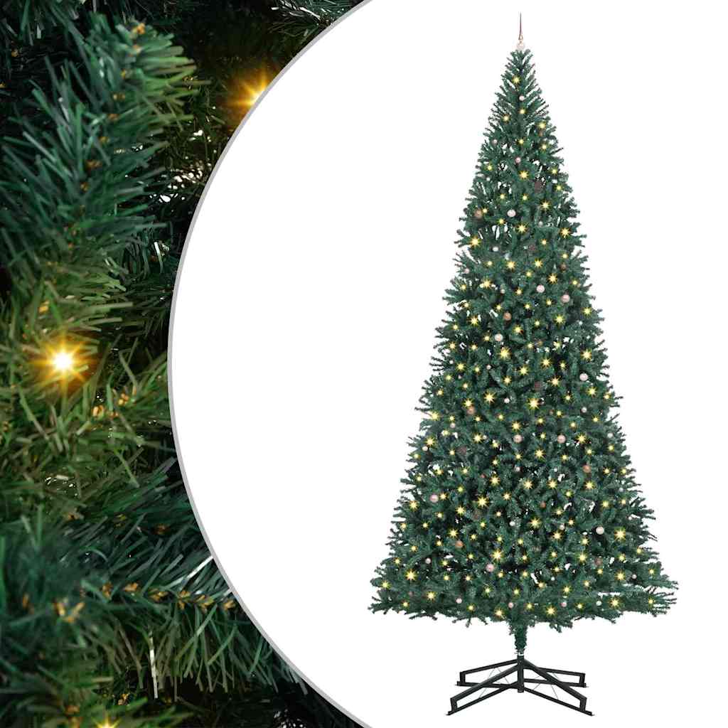 Umjetna božićna jelka s lampicama Zelena 500 cm PVC