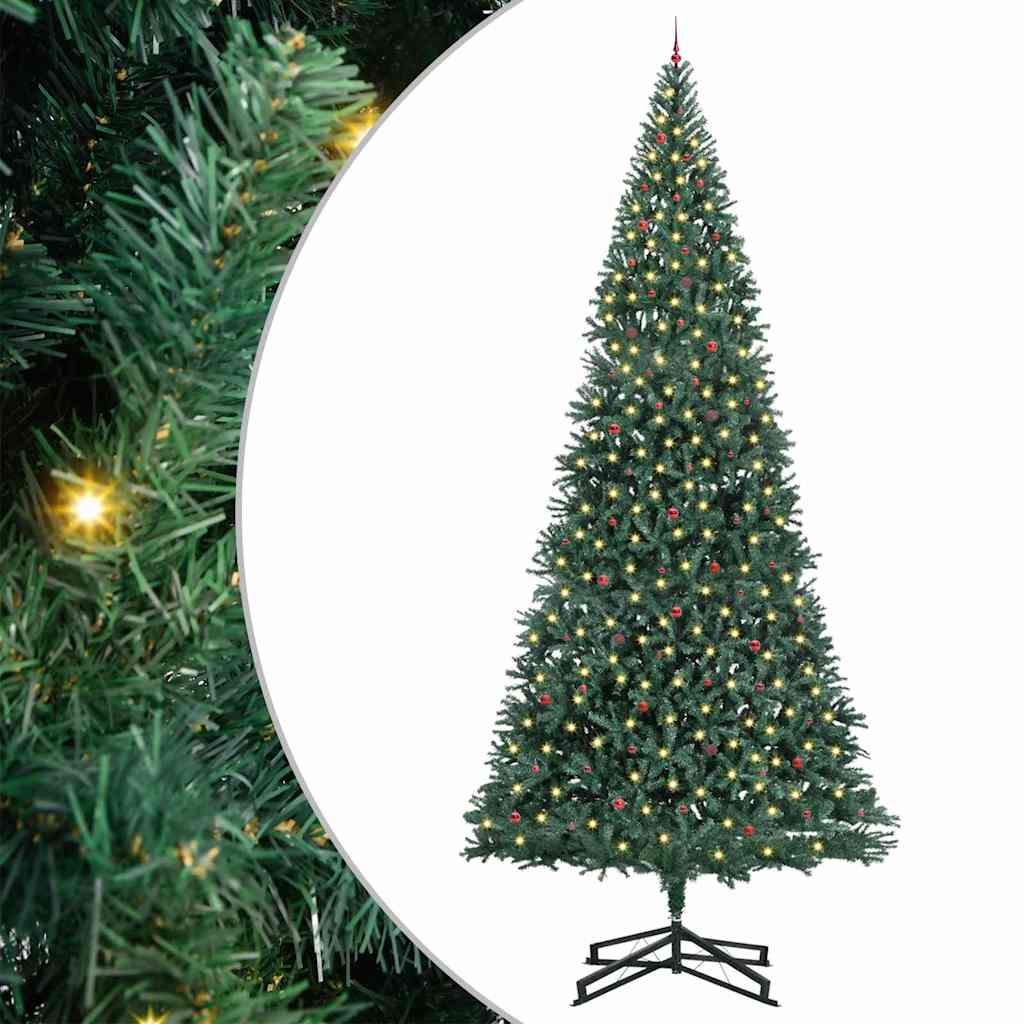Umjetna božićna jelka s lampicama Zelena 500 cm PVC