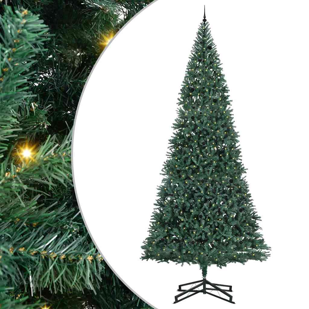 Umjetna božićna jelka s lampicama Zelena 500 cm PVC