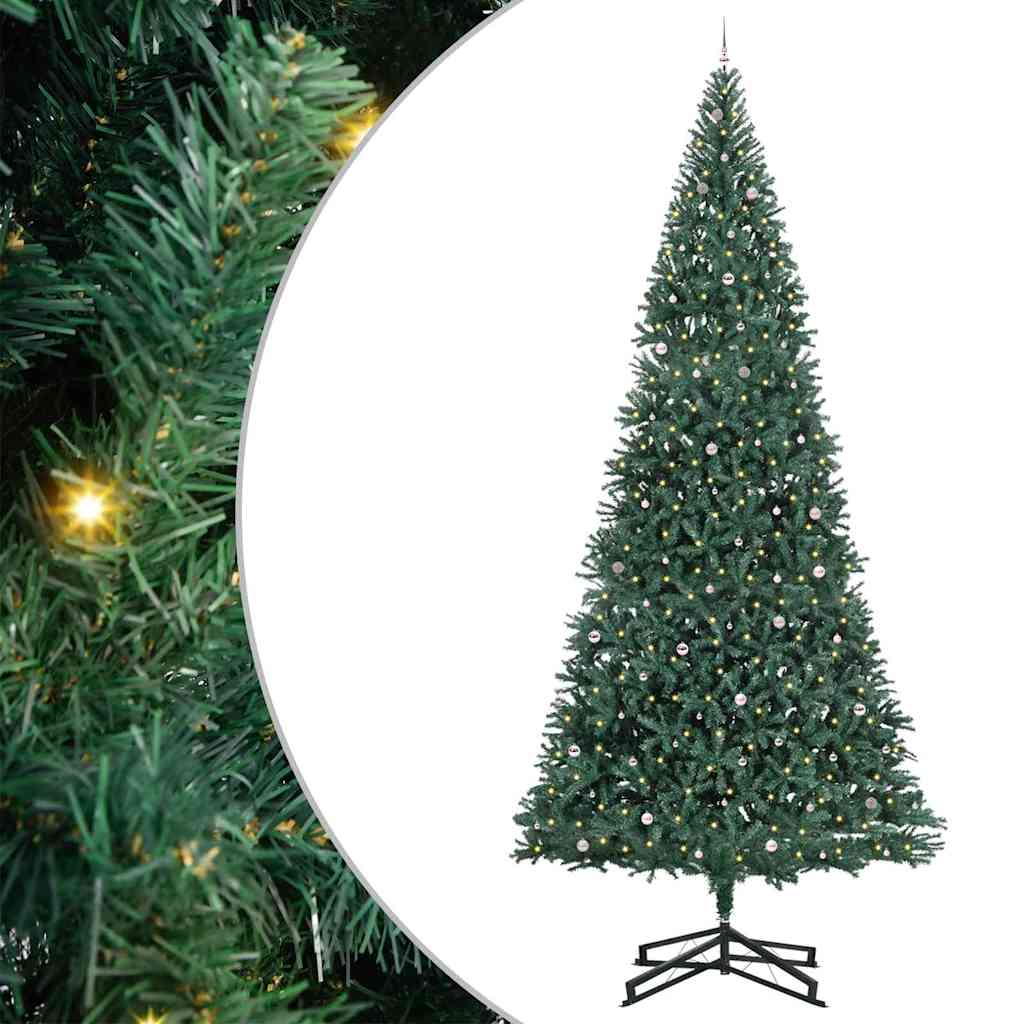 Umjetna božićna jelka s lampicama Zelena 500 cm PVC