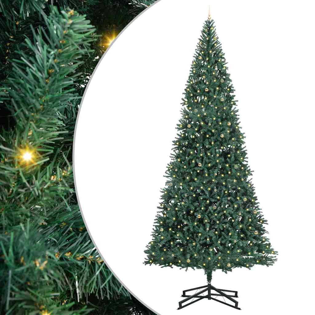 Umjetna božićna jelka s lampicama Zelena 500 cm PVC