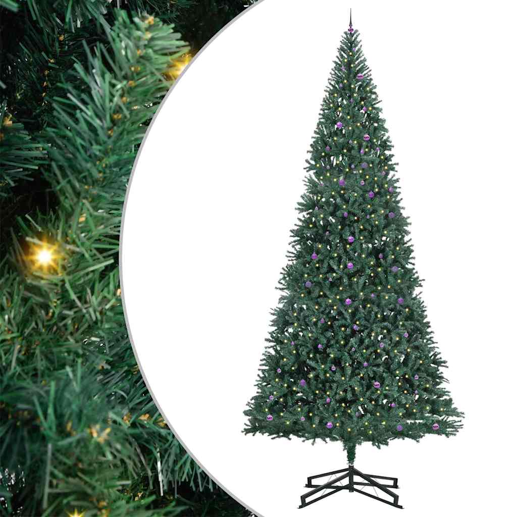 Umjetna božićna jelka s lampicama Zelena 500 cm PVC