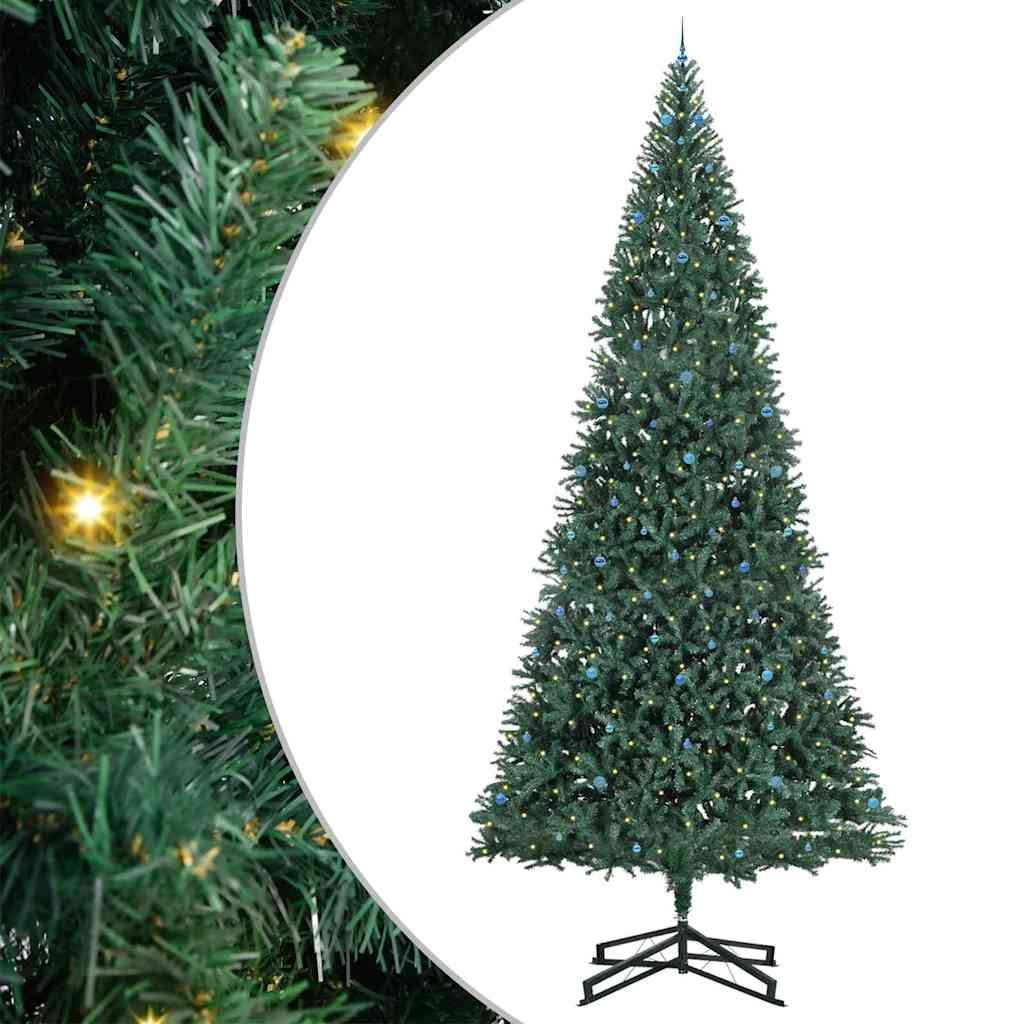 Umjetna božićna jelka s lampicama Zelena 500 cm PVC