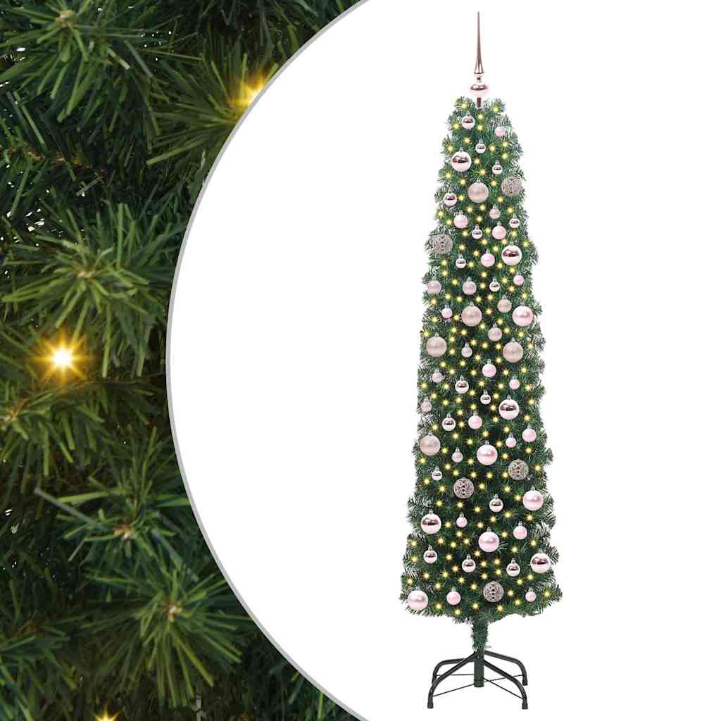 Umjetno božićno drvce Zelena 180 cm PVC i čelik i plastika