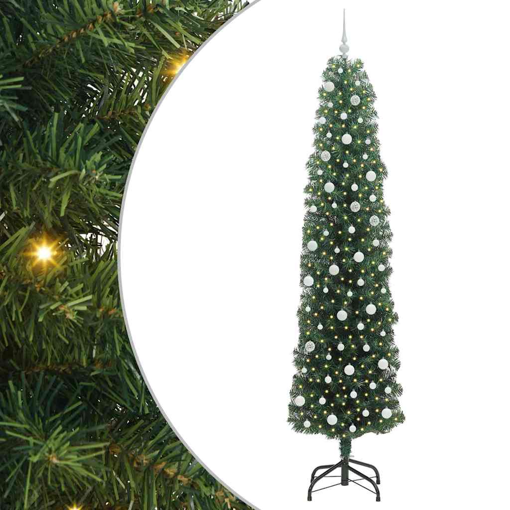 Umjetno božićno drvce Zelena 240 cm PVC i čelik i plastika