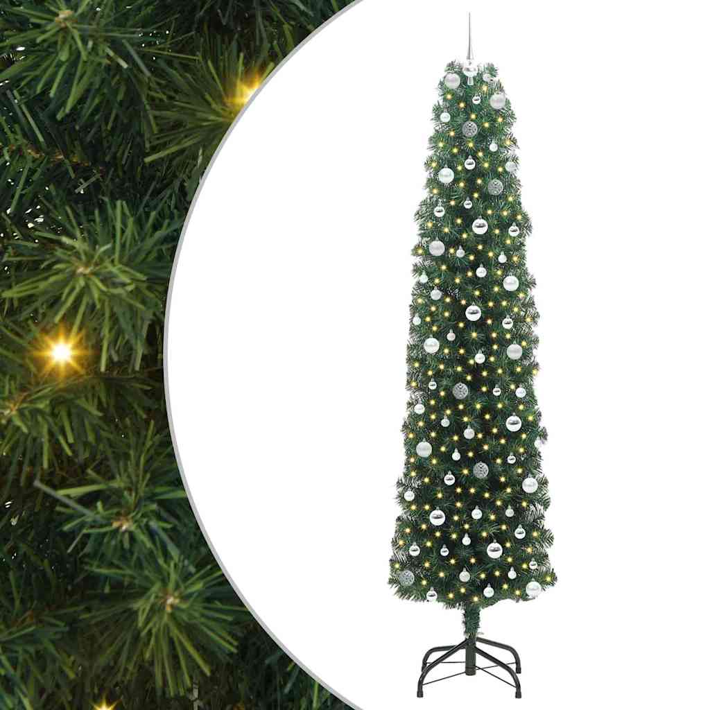 Umjetno božićno drvce Zelena 240 cm PVC i čelik i plastika