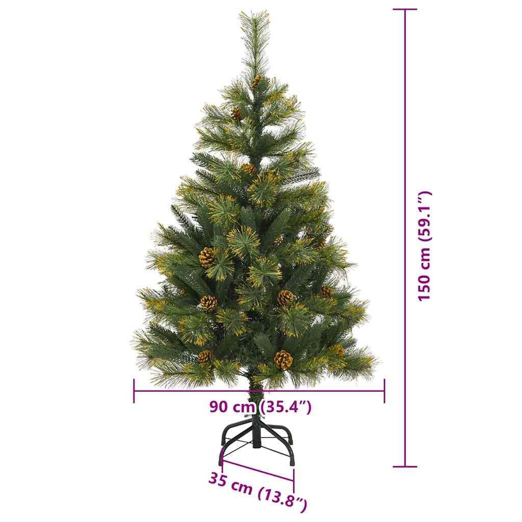 Umjetno Drvo za Božić s Šišarkama Zelena 150 cm