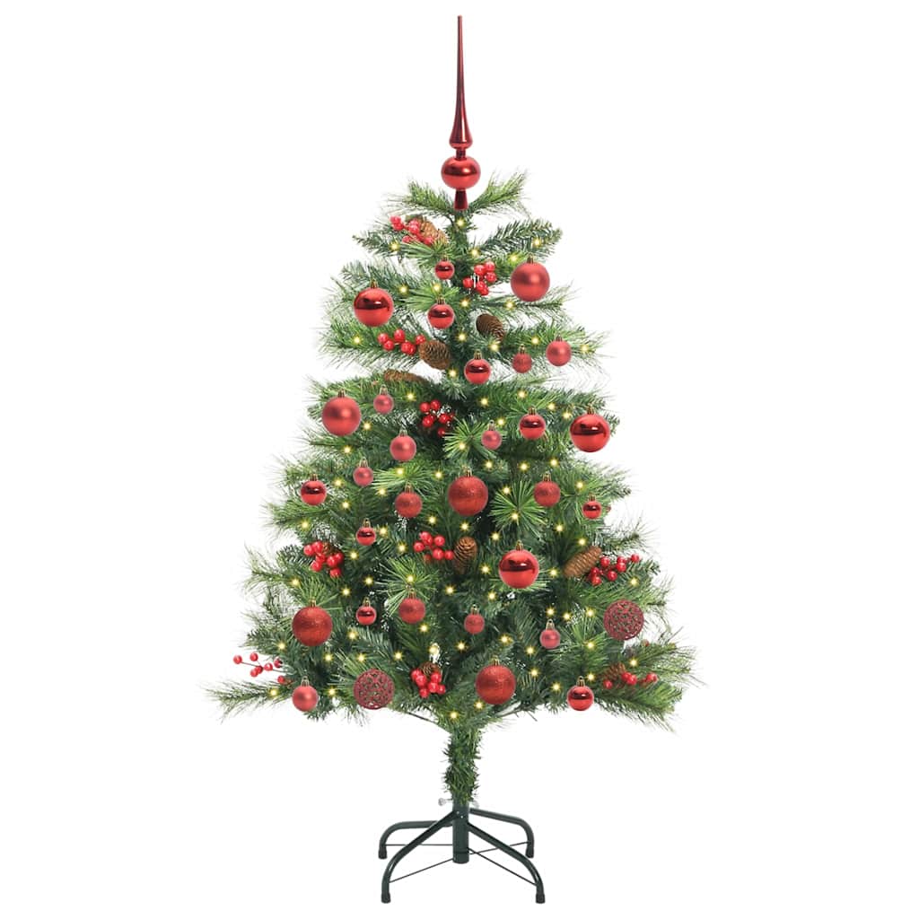 Umjetno božićno drvce S LED lampica Zelena 150 cm PVC i metal