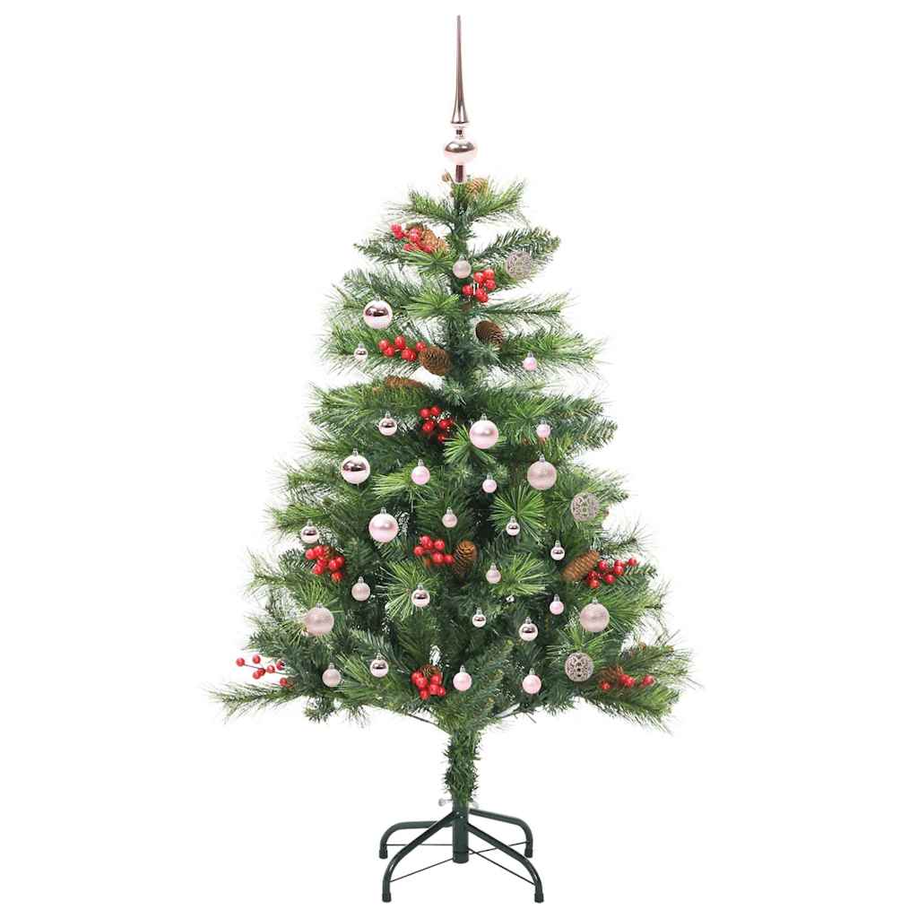 Umjetno božićno drvce S LED lampica Zelena 150 cm PVC i metal