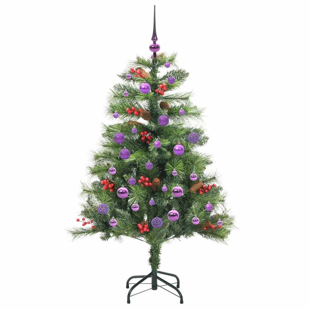 Umjetno božićno drvce S LED lampica Zelena 150 cm PVC i metal