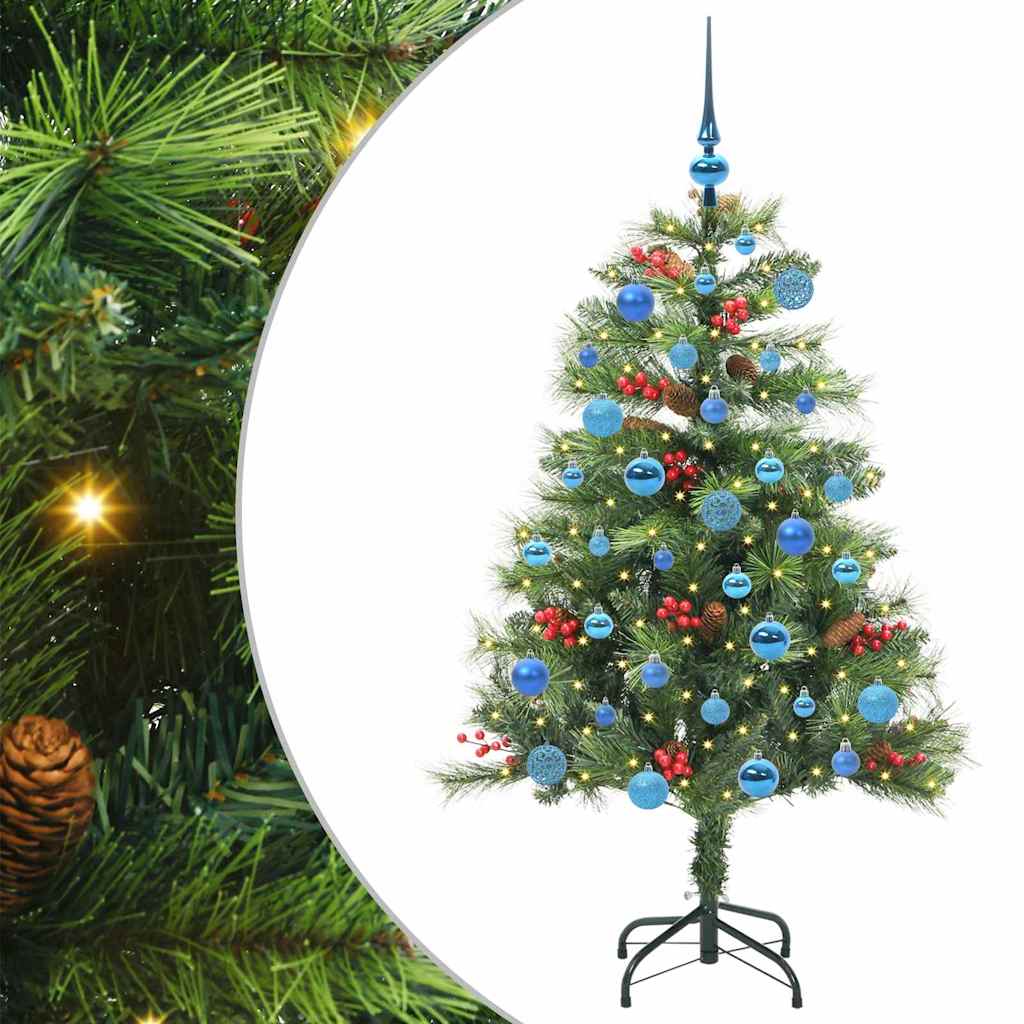 Umjetno božićno drvce S LED lampica Zelena 150 cm PVC i metal