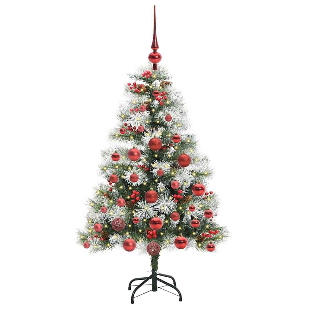 Umjetno božićno drvce S LED lampica Zelena i bijela 120 cm