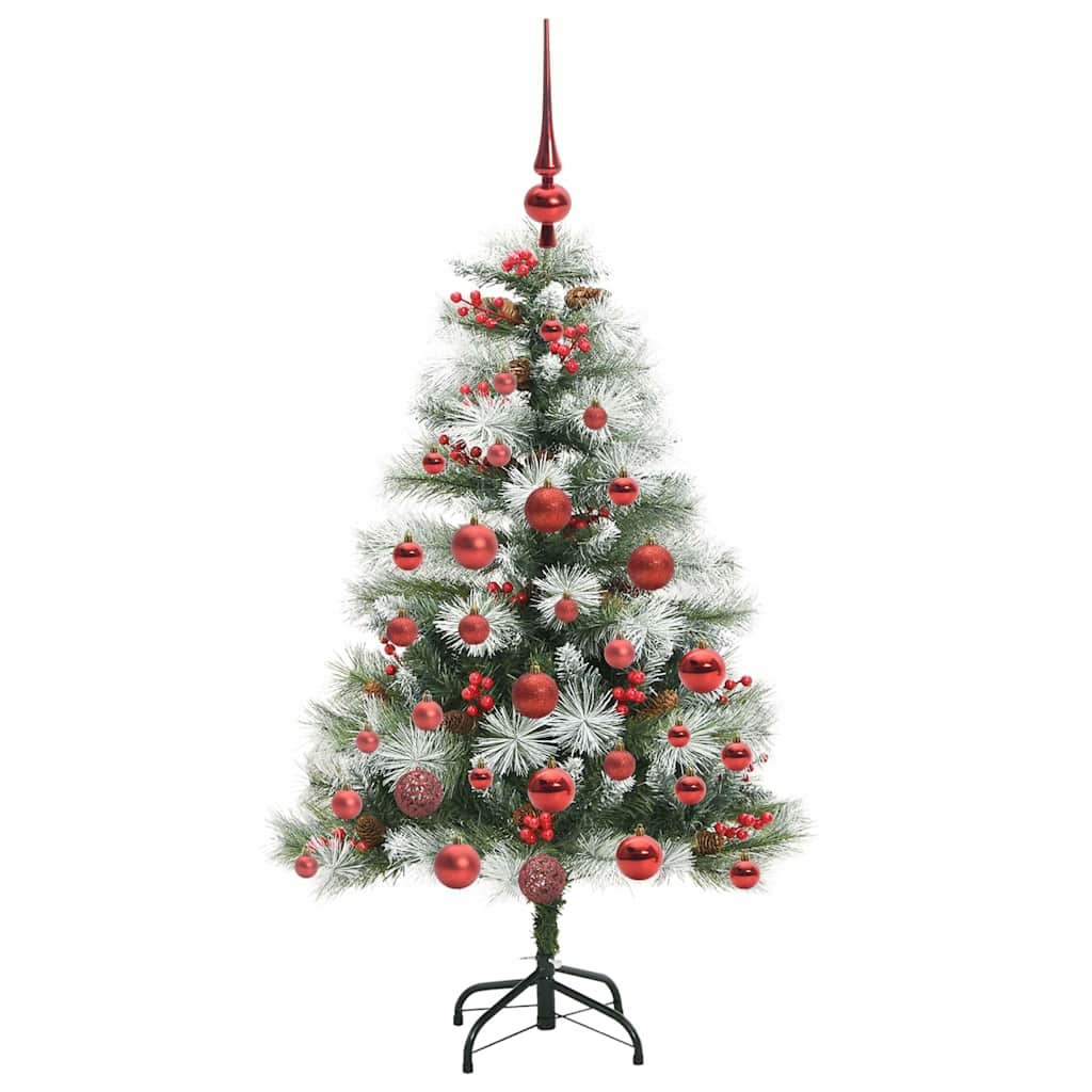 Umjetno božićno drvce S LED lampica Zelena i bijela 120 cm