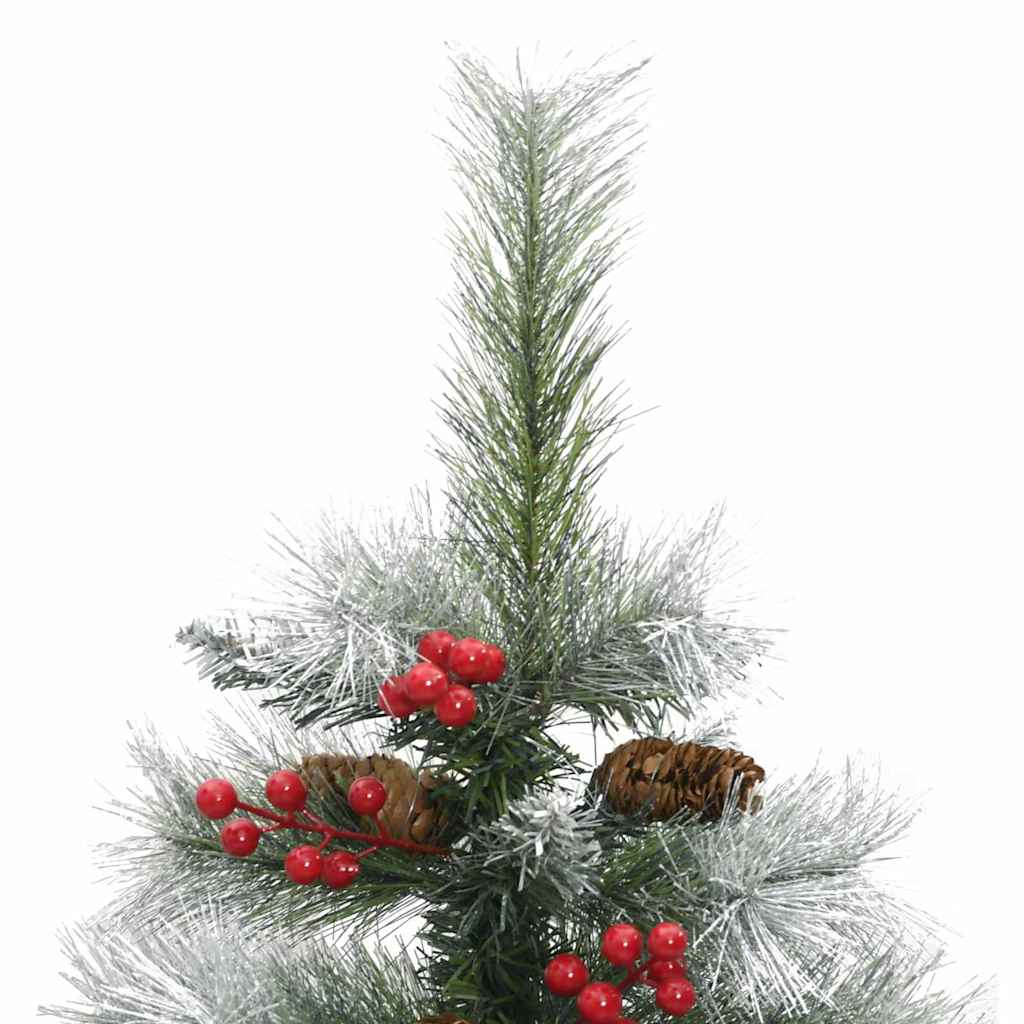 Umjetno božićno drvce S LED lampica Zelena i bijela 120 cm