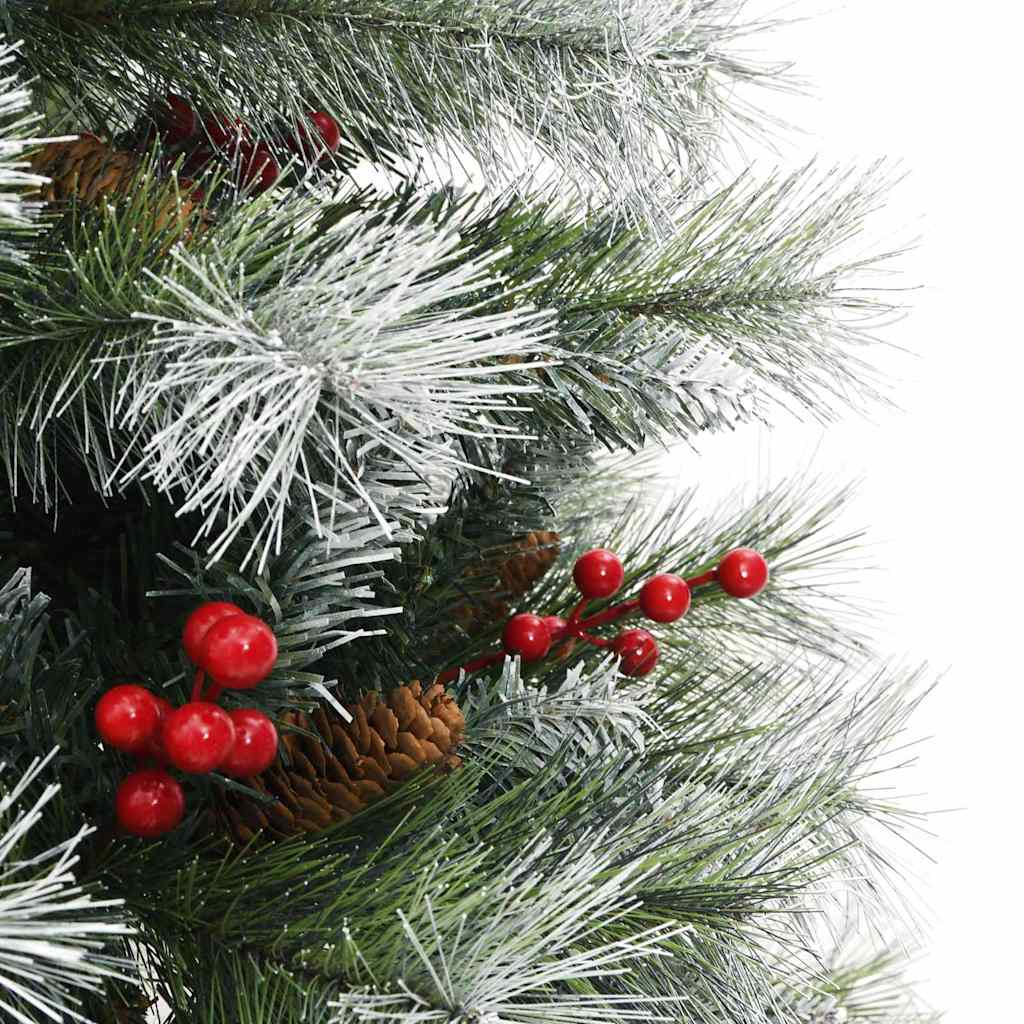 Umjetno božićno drvce S LED lampica Zelena i bijela 120 cm