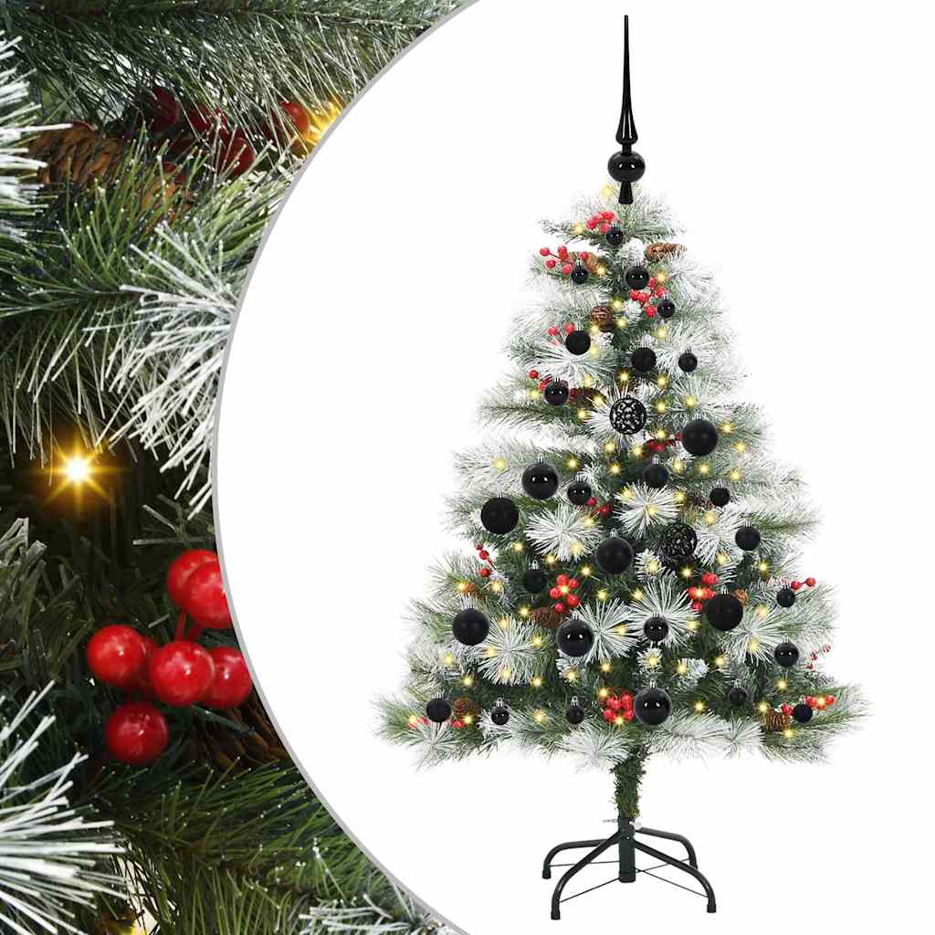 Umjetno božićno drvce S LED lampica Zelena i bijela 120 cm