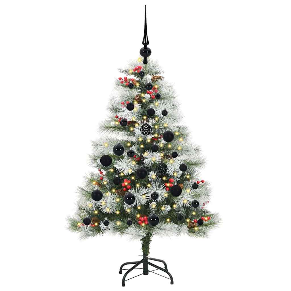 Umjetno božićno drvce S LED lampica Zelena i bijela 120 cm