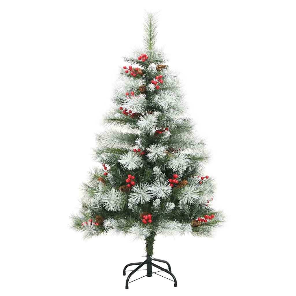Umjetno božićno drvce S LED lampica Zelena i bijela 120 cm