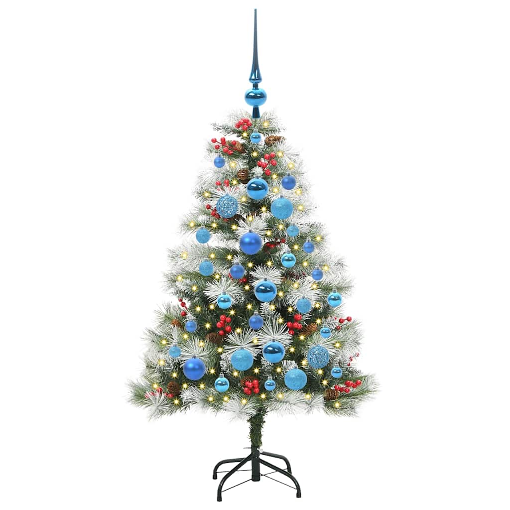 Umjetno božićno drvce S LED lampica Zelena i bijela 120 cm