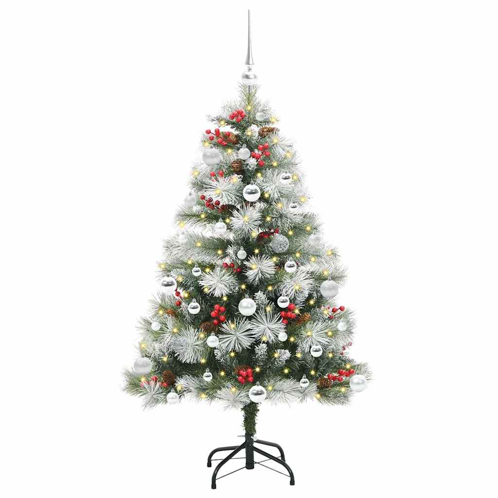 Umjetno božićno drvce S LED lampica Zelena i bijela 150 cm