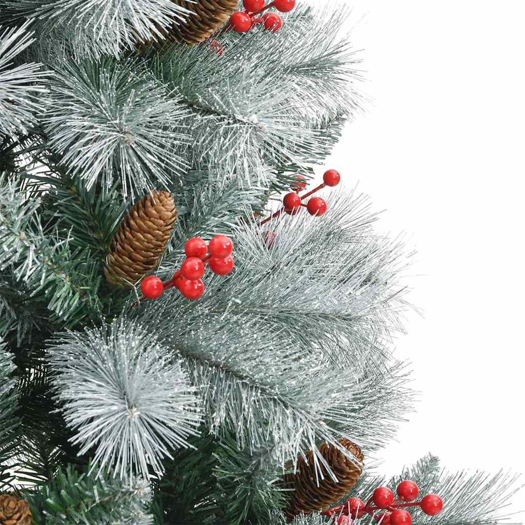 Umjetno božićno drvce S LED lampica Zelena i bijela 240 cm