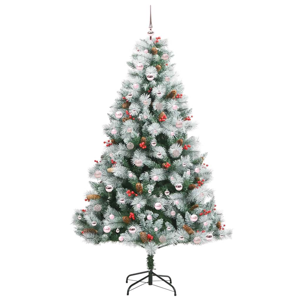 Umjetno božićno drvce S LED lampica Zelena i bijela 240 cm