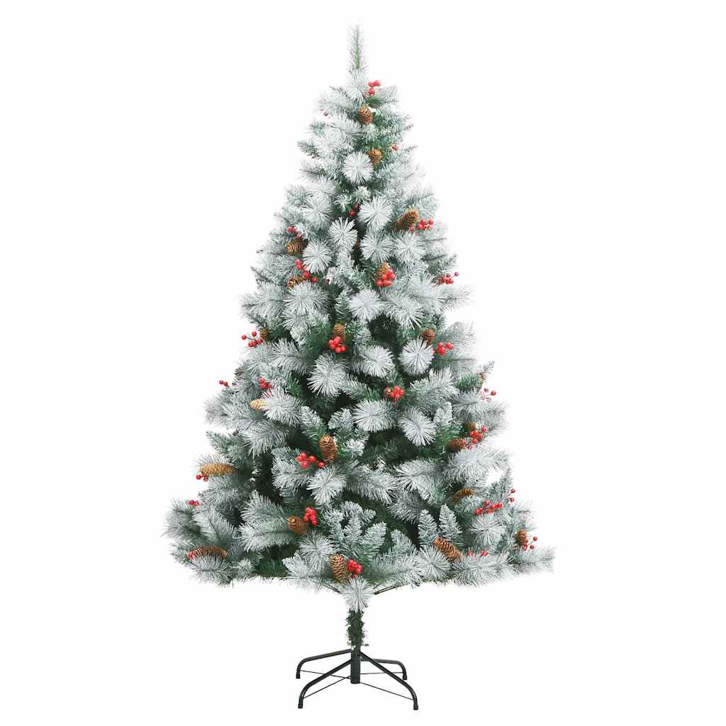 Umjetno božićno drvce S LED lampica Zelena i bijela 240 cm