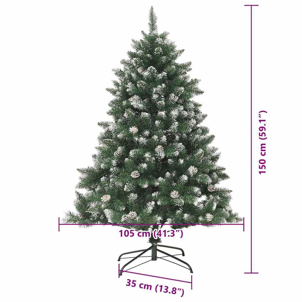 Umjetno božićno drvce Zelena 150 cm PVC, Plastika i Čelik