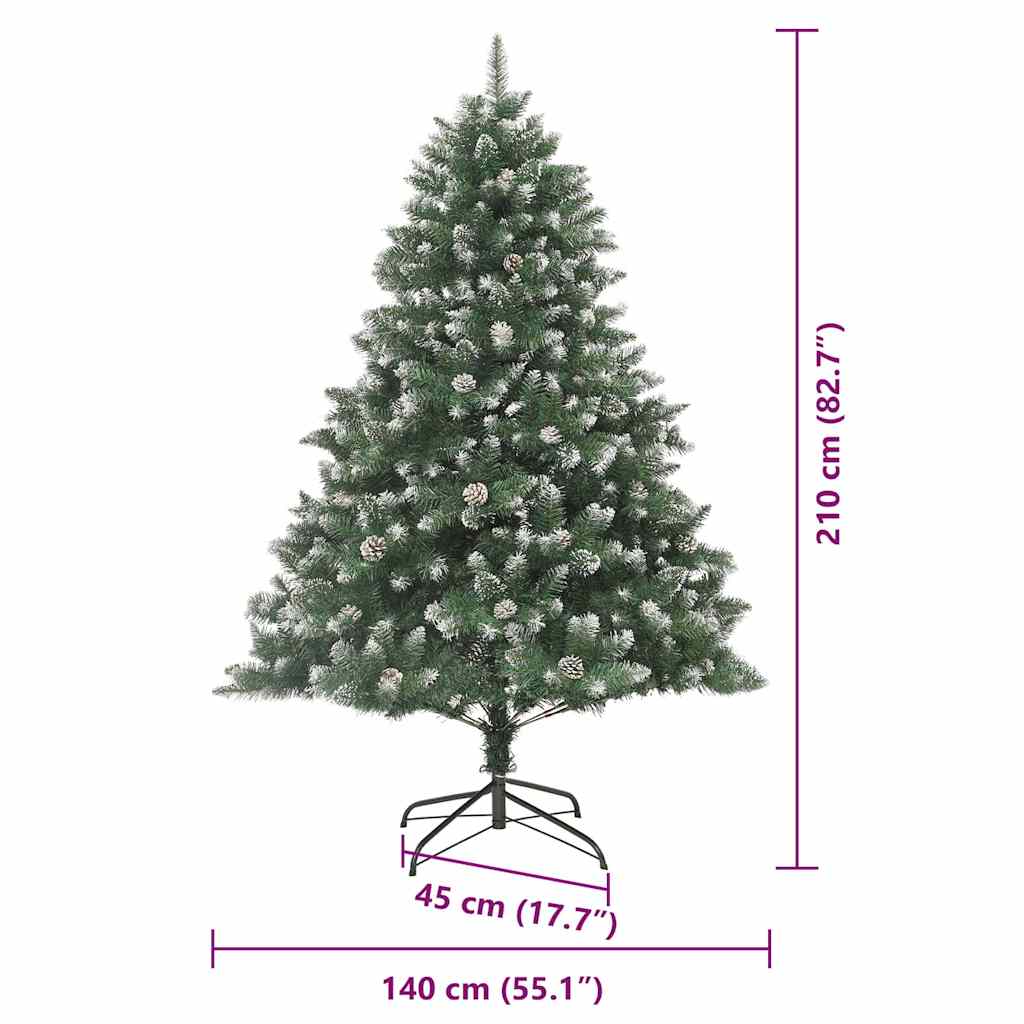 Umjetno božićno drvce Zelena 210 cm PVC, Plastika i Čelik