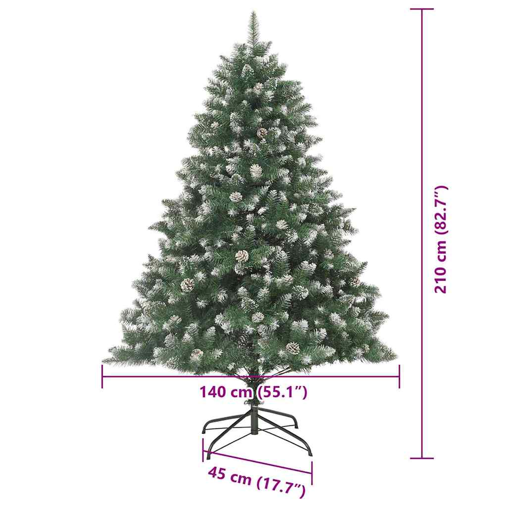 Umjetno božićno drvce Zelena 210 cm PVC, Plastika i Čelik