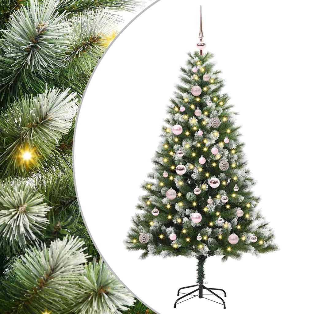 Umjetno Božićno drvce s pokrivačem snijega 150 LED lampica