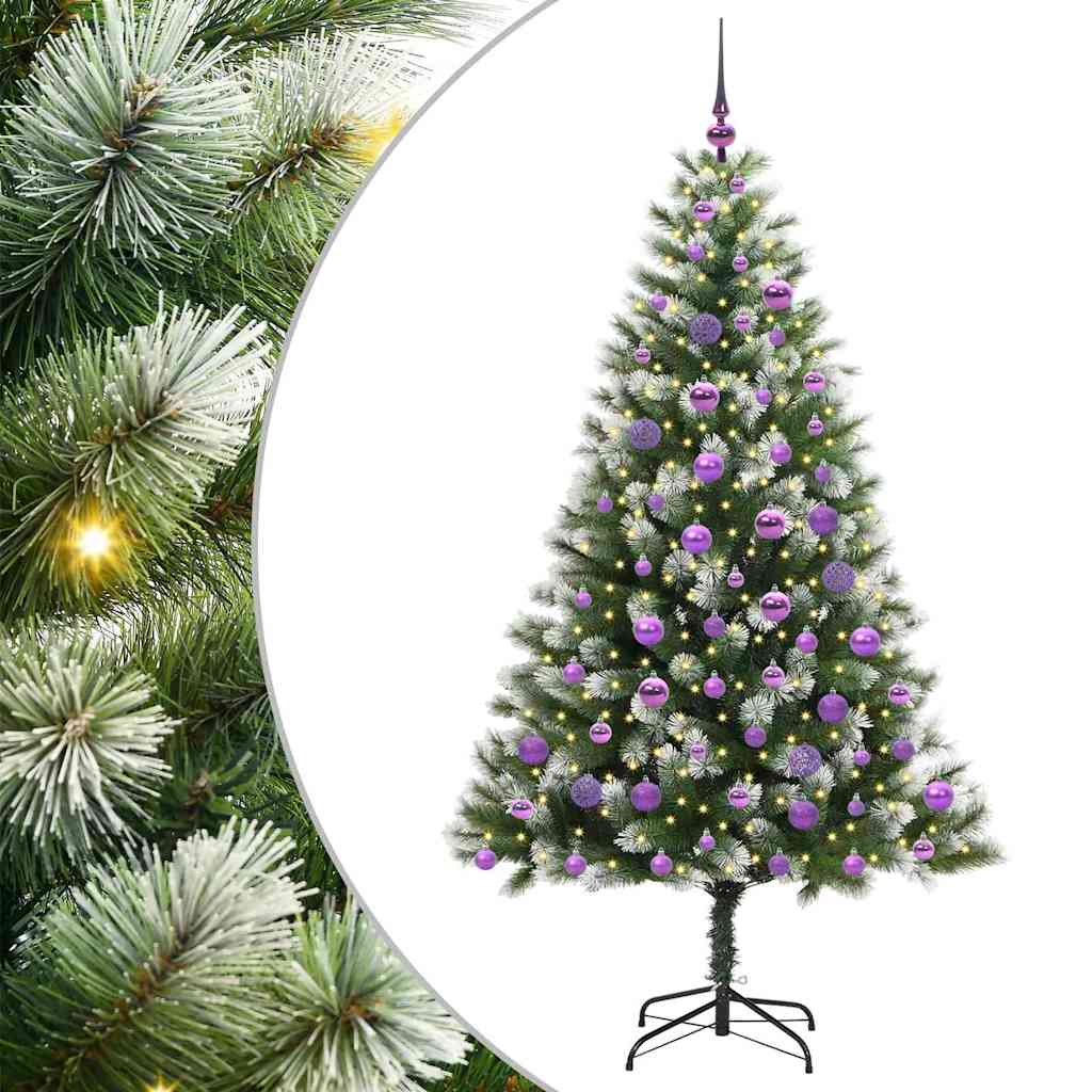 Umjetno Božićno drvce s pokrivačem snijega 300 LED lampica