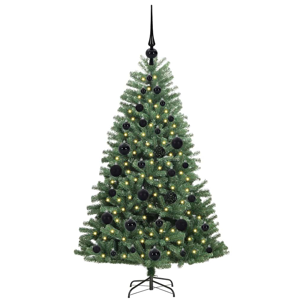 Umjetno božićno drvce s nogom Zelena 120 cm PVC i metal
